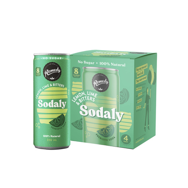 Sodaly Lemon Lime Bitter 4x250mL