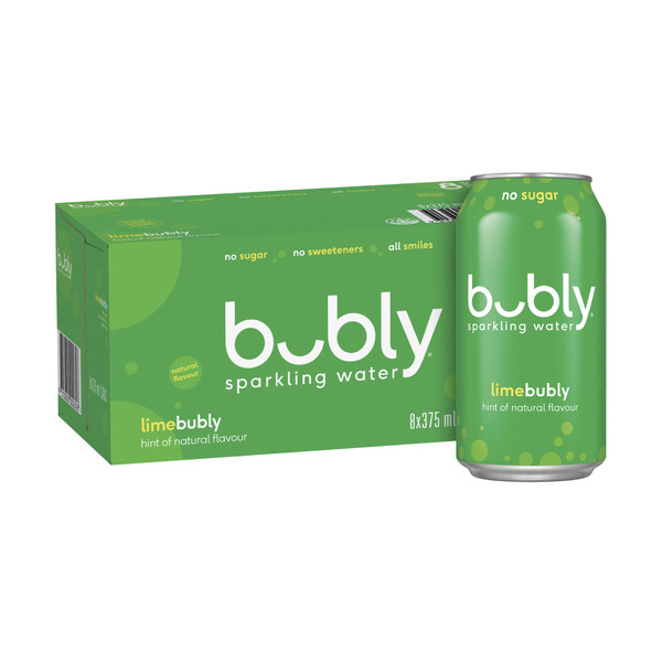 Bubly Sparkling Water Lime 8x375mL