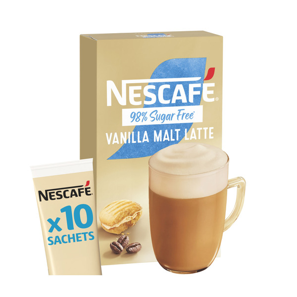 Nescafe Gold 98% Sugar Free Vanilla Malt Latte Sachets