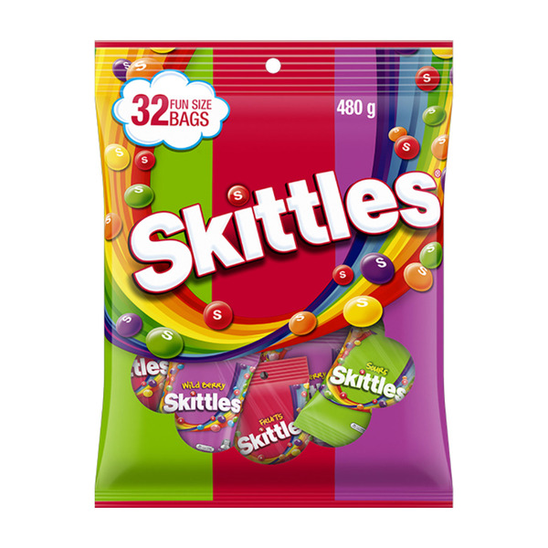 Calories in Skittles Chewy Lollies Variety Party Bag