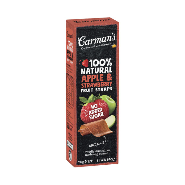 Calories in Carman's Fruit Straps Apple & Strawberry