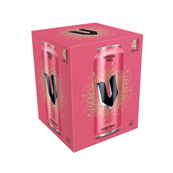 V Energy Drink Tropical Tang 4x500mL