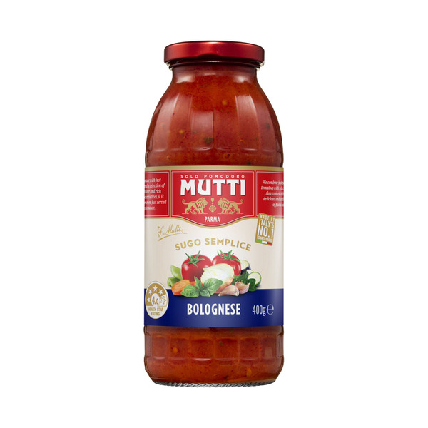 Mutti Sugo Semplice Bolognese Pasta Sauce