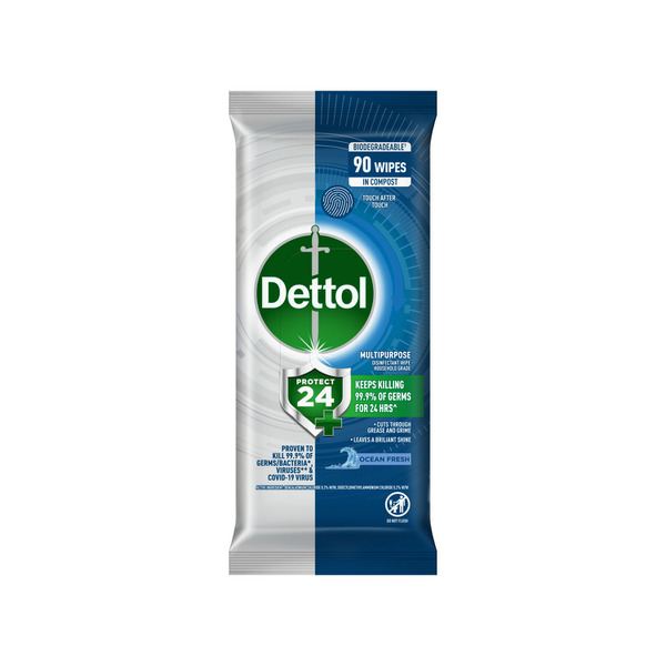 Dettol Protect 24 Hour Multipurpose Cleaning Wipes Ocean Fresh