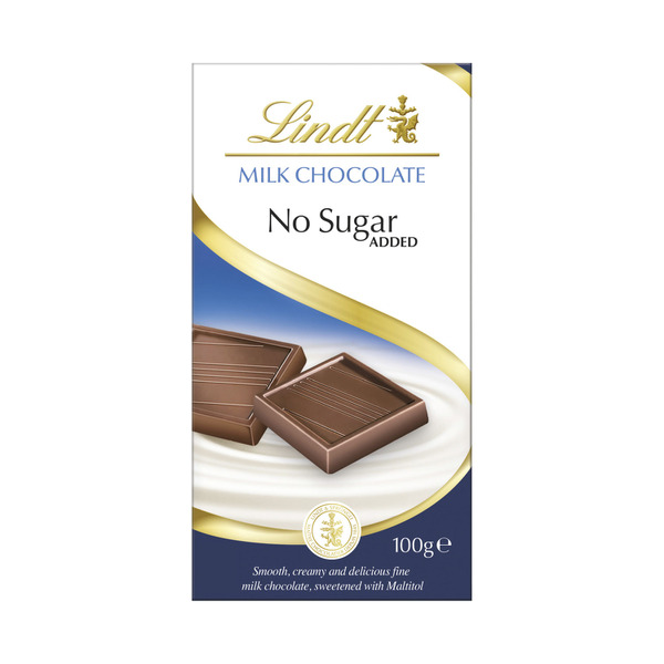 Calories in Lindt No Sugar Added Milk Chocolate Block