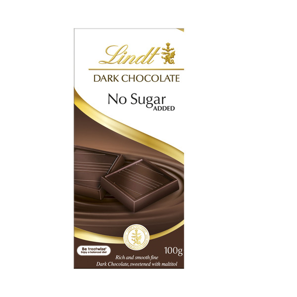Calories in Lindt No Sugar Added Dark Chocolate Block