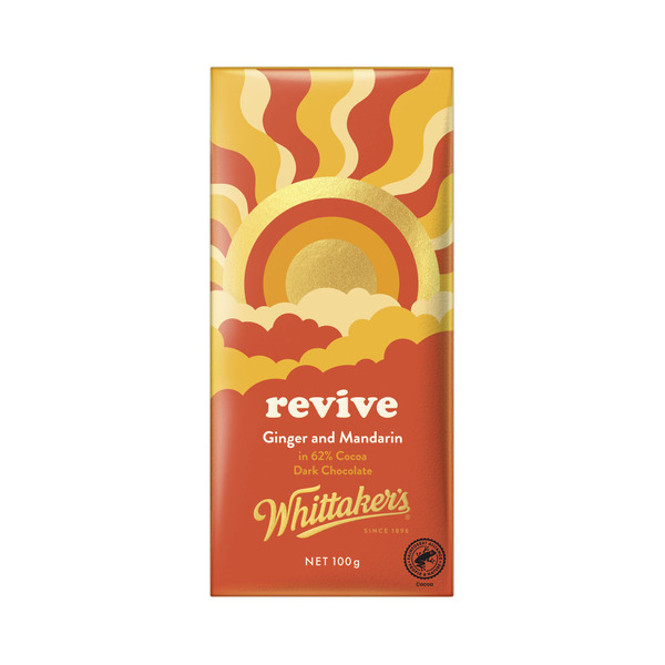 Whittaker's Chocolate Revive Ginger & Mandarin Block