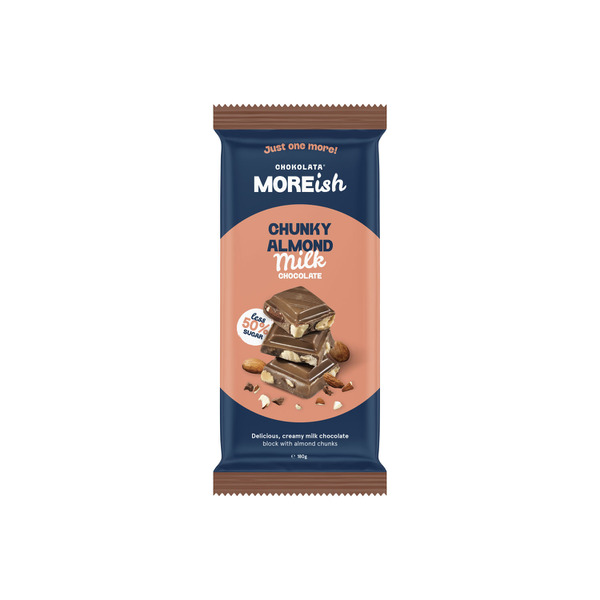 Moreish Chunky Almond Milk Chocolate