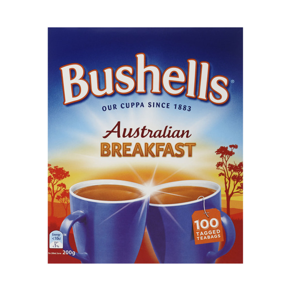 Buy Bushells Australian Breakfast Tea Bags 100 pack Online