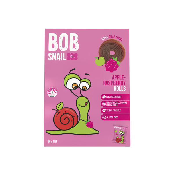 Bob Snail Fruit Roll Snack Apple Raspberry