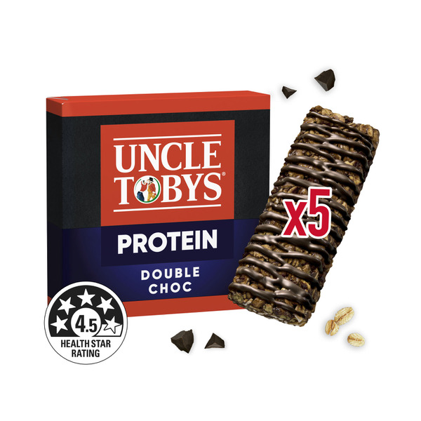 Calories in Uncle Tobys Nutritious Snacks Protein Bar Dark Chocolate