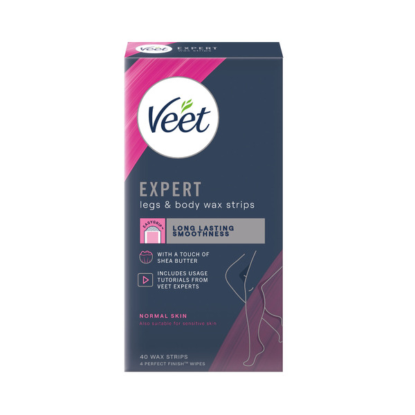 Veet Expert Hair Removal Cold Wax Strips Legs And Body 40 pack