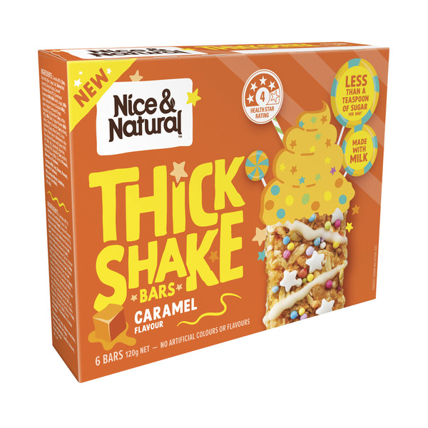 Nice & Natural Thickshake Bars Caramel 6 Pack