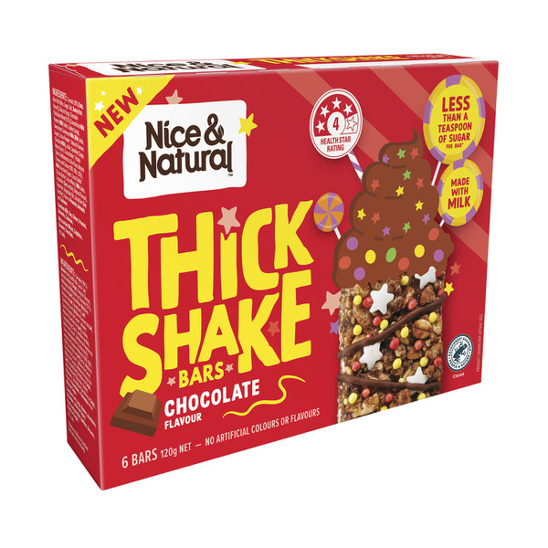 Nice & Natural Thickshake Bars Chocolate 6 Pack