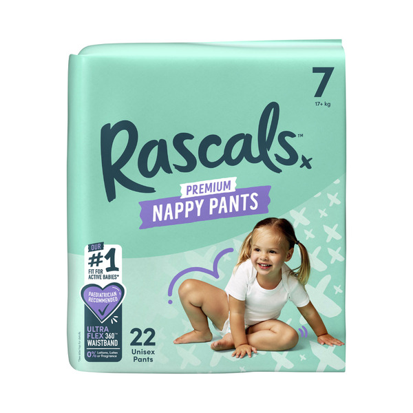 Rascals Premium Nappy Pants Size 7 (17+kg)