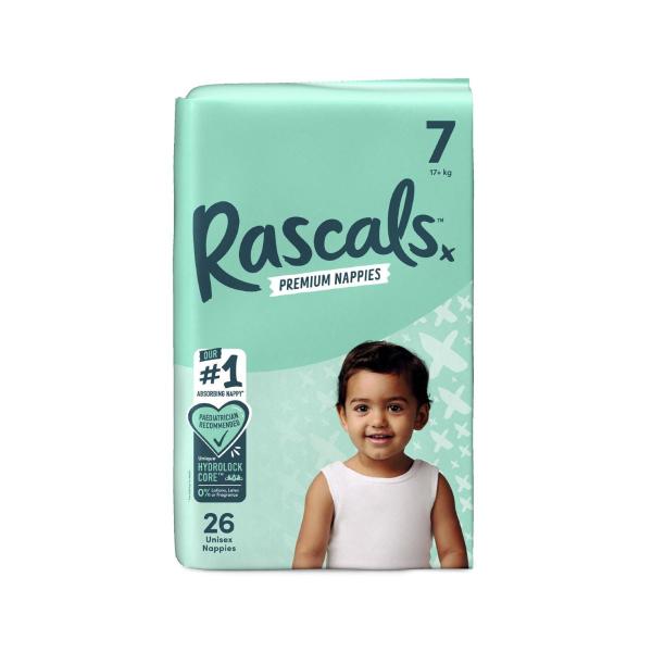 Rascals Premium Nappies Size 7 (17+kg)