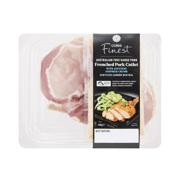 Calories in Coles Finest Carbon Neutral Frenched Pork Cutlet With