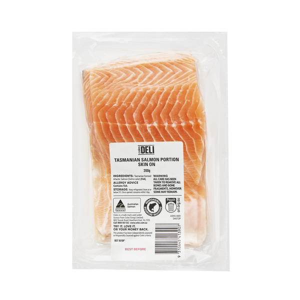 Buy COLES TASMANIAN SALMON PORTION SKIN ON | Coles