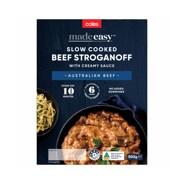 Buy Coles Made Easy Beef Stroganoff With Creamy Sauce 500g Coles