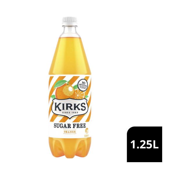 Kirks Sugar Free Orange Soft Drink Bottle