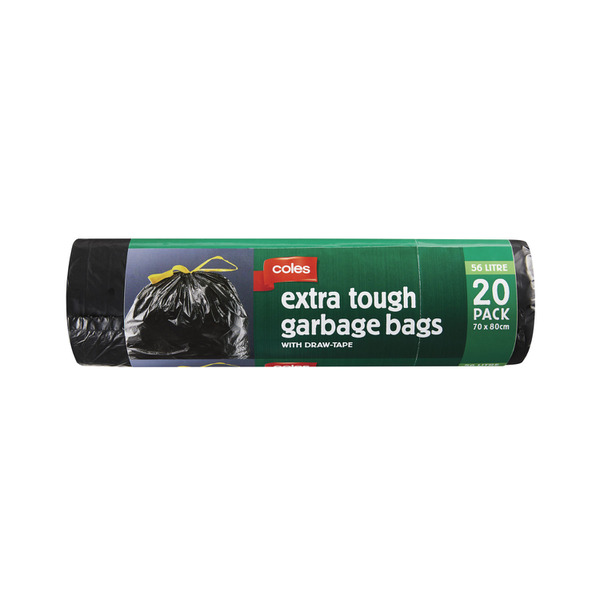Coles Extra Tough Garbage Bags | 20 pack