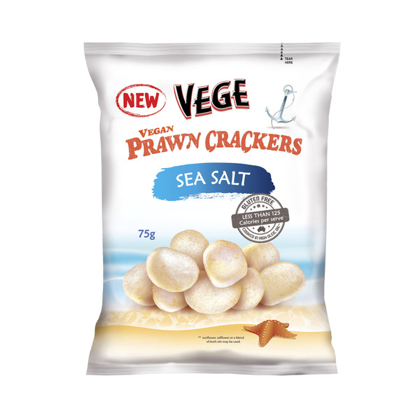 Calories in Vege Vegan Prawn Crackers Sea Salt