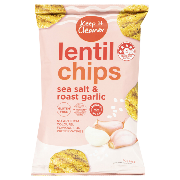 Keep It Cleaner Lentil Chips Sea Salt & Roast Garlic