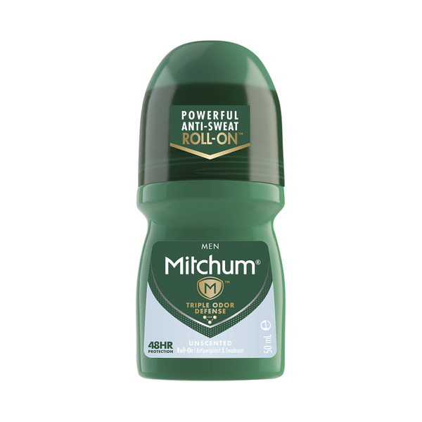 Mitchum Men's Roll On Unscented Antiperspirant Deodorant