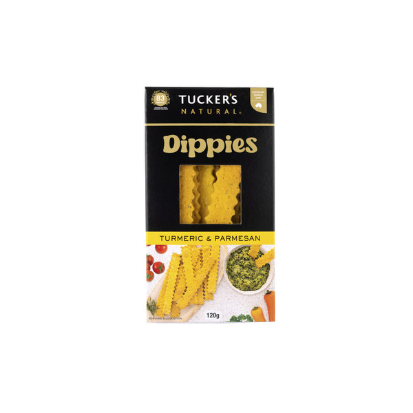 Tuckers Dippies Crackers Tumeric & Parmesan