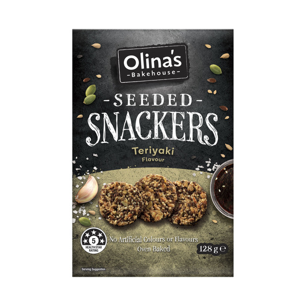 Olinas Seeded Snackers Crackers Teriyaki