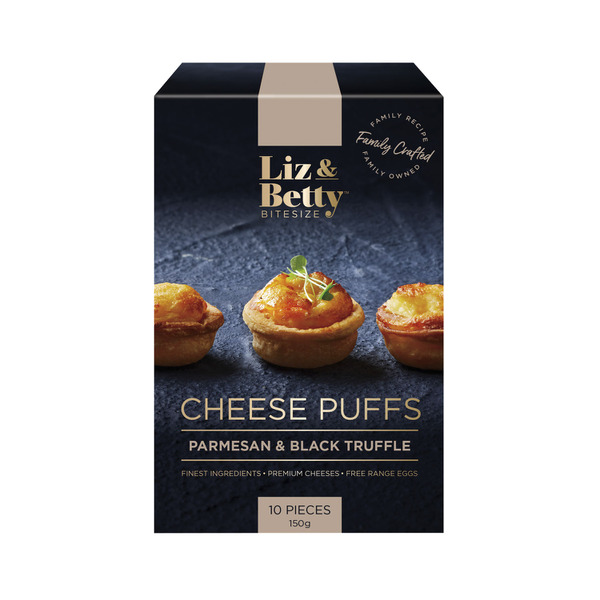 Liz & Bettys Cheese Puffs Parmesan & Black Truffle