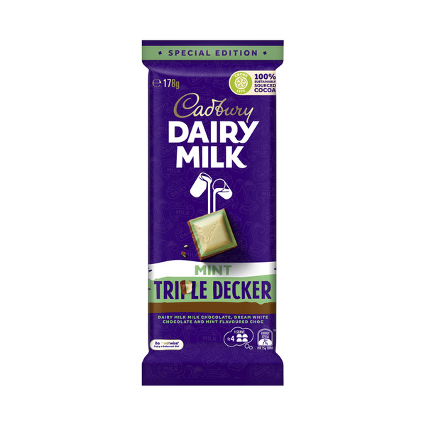 Dairy Milk Triple Decker Mint Chocolate Block