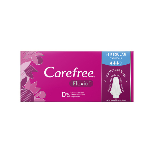 Carefree Flexia Regular Tampons 16 pack