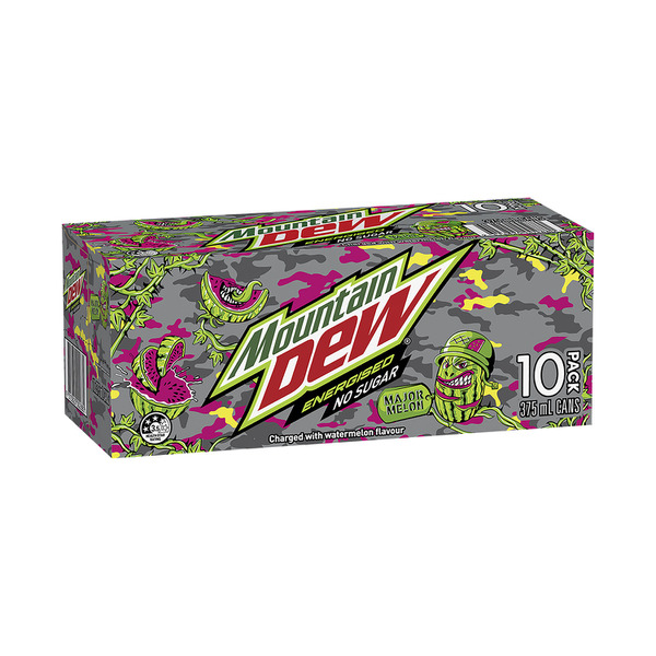 Mountain Dew Melon Soft Drink 10x375mL