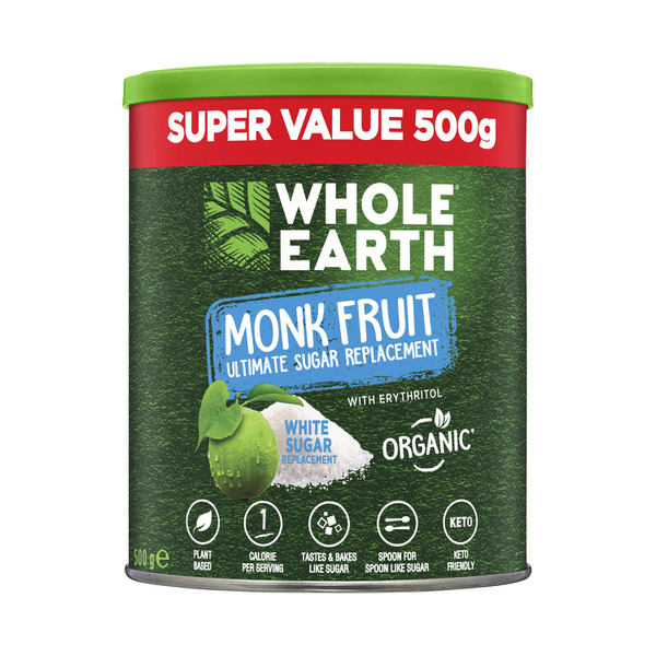 Whole Earth Sweetner Monkfruit White Canister