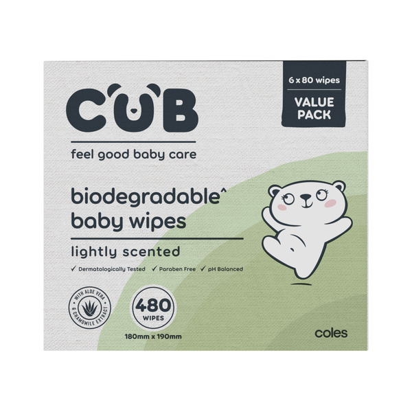 Biodegradable Lightly Scented Baby Wipes