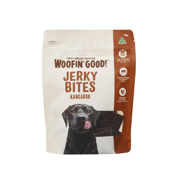 Woofin Good Jerky Bites Kangaroo Dog Treat | 100g