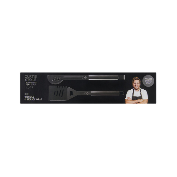 CURTIS STONE SET OF 2 BBQ COOKING UTENSILS