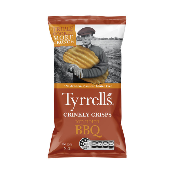 Tyrells Potato Chips Crinkle Cut Top Notch BBQ