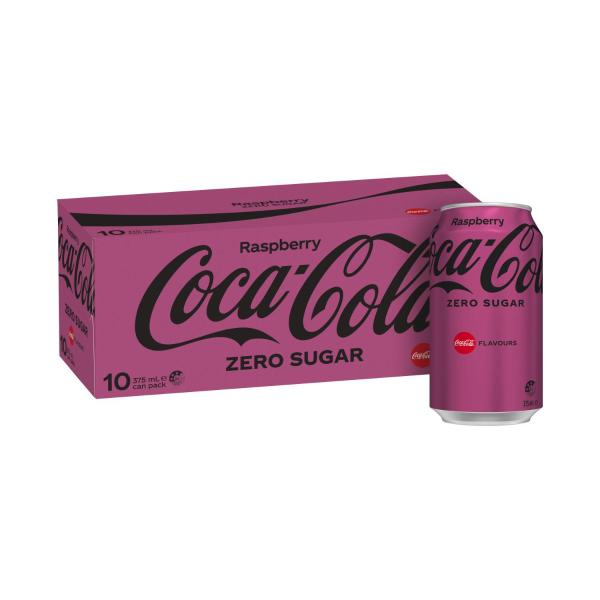 Coca-Cola Zero Suga Raspberry 10x375mL