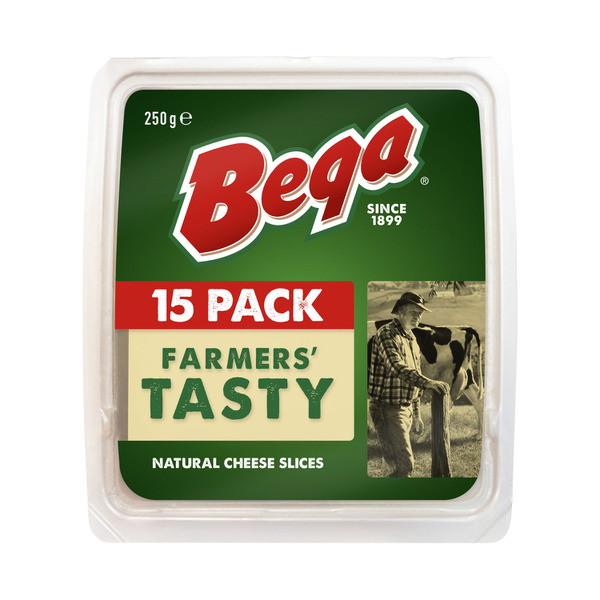 Bega Tasty Natural Cheese Slices 15 pack
