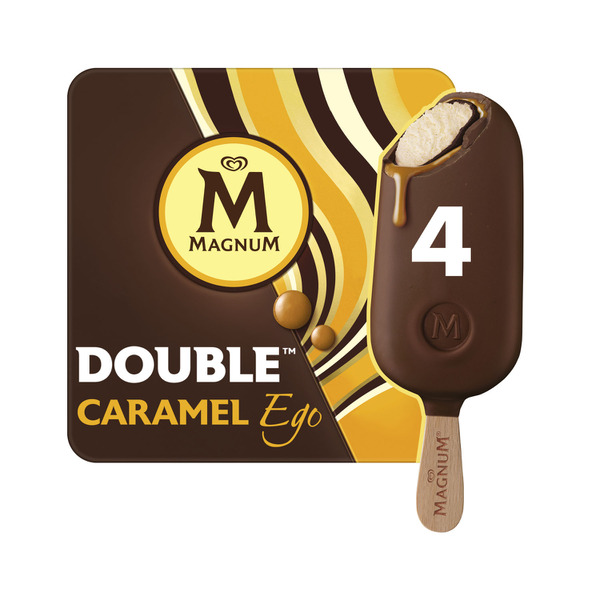 Buy Magnum Double Caramel Ego 4 Pack 340mL | Coles