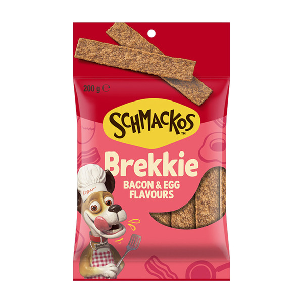 Schmackos Dog Treats Brekkie Bacon & Egg Flavour Strapz