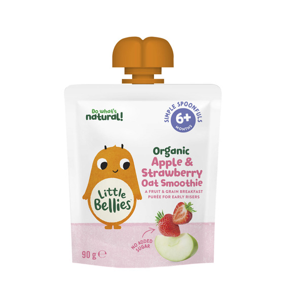 Little Bellies Organic Strawberry & Apple Oat Smoothie 6+ Months | 90g