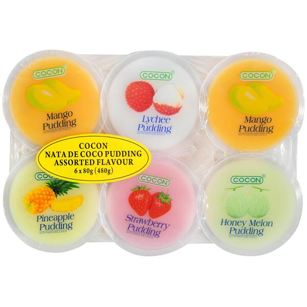 Calories in Cocon Assorted Pudding 6 Pieces