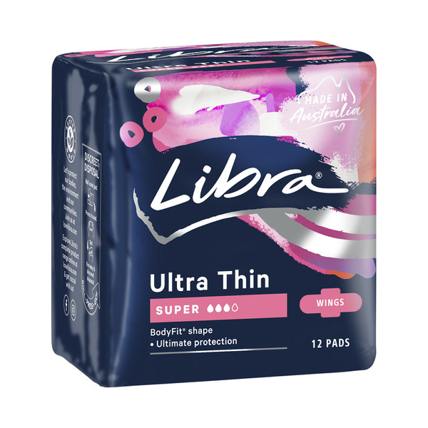 Libra Pads Ultra Thin Super Wing | 12 pack