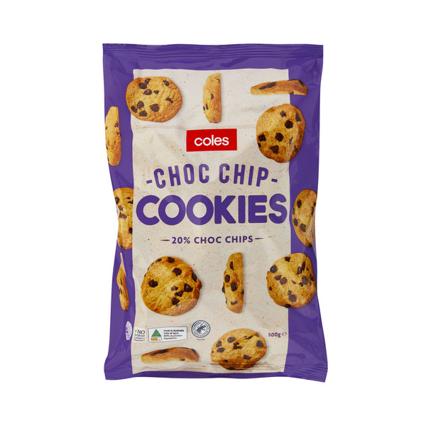 Buy Coles Cookies Chocolate Chip 500g Coles