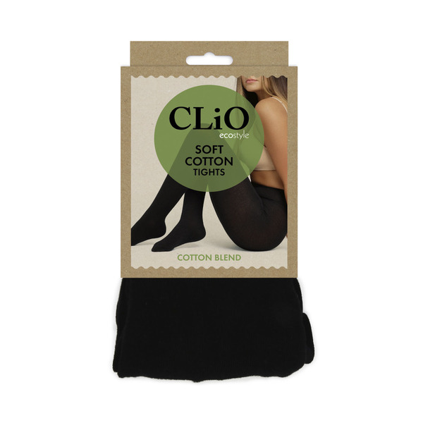 Buy Clio Eco Cotton Tights Black Small/Medium 1 pack | Coles