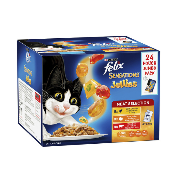 Felix Cat Food Sensations Jelly Meaty 24X85g | 24 pack
