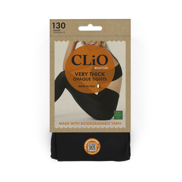 Clio Eco Bio 130D Opque Tights Black Small/Medium 1 pack